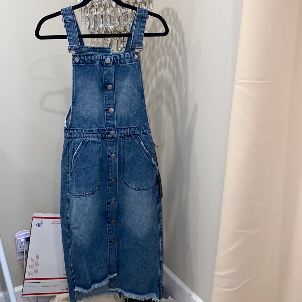 NWT One Teaspoon overall jeaned dress
